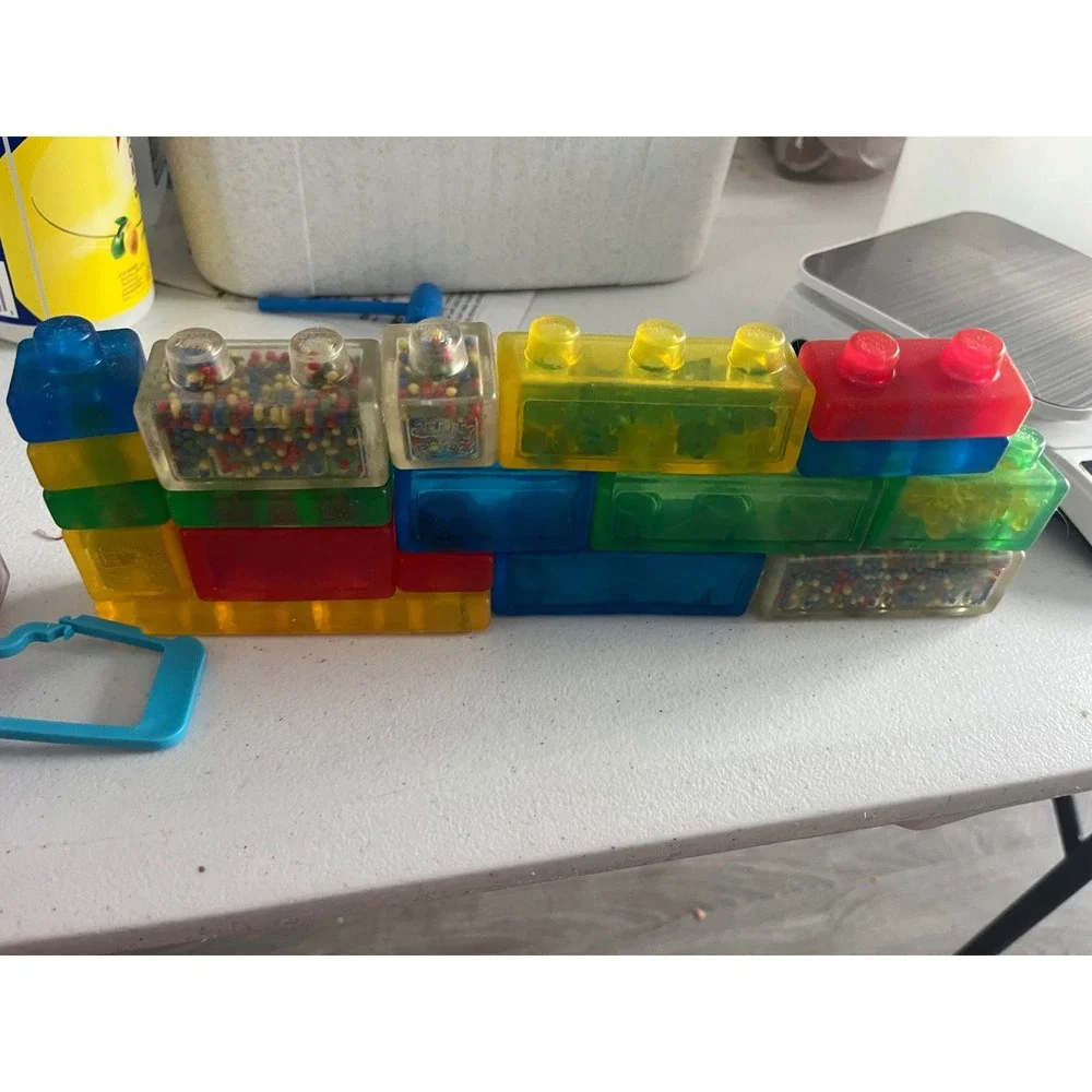 20 piece jelly blox an sensory blox Building Blocks Set Translucent Colorful Toy